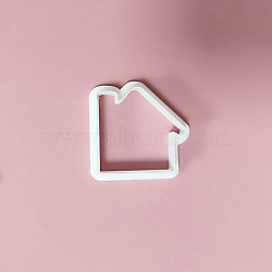 Plastic Plasticine Tools, Clay Cutters, Modeling Tools, WhiteSmoke, House, 3.4x3.5cm(FIND-PW0021-29C)