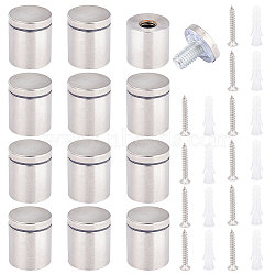 304 Stainless Steel Glass Standoff Pins, Wall Mounted Standoff Screws for Acrylic Sign, with Anchor Plug, Stainless Steel Color, 25x25mm, Hole: 5mm(FIND-WH0112-96P)