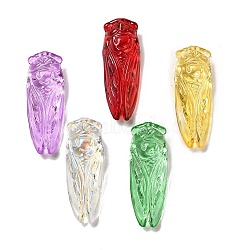 Handmade Glass Decorations, Cicada, Mixed Color, 61x22x15mm(LAMP-A002-A)