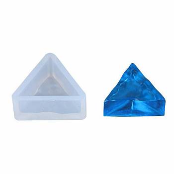 Triangle Shape DIY Silicone Molds, Resin Casting Molds, For UV Resin, Epoxy Resin Jewelry Making, White, 35x39x16.5mm, Inner Size: 28mm