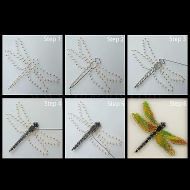 Наборы для самостоятельного изготовления струнных рисунков со стрекозой(DIY-F070-18)-6