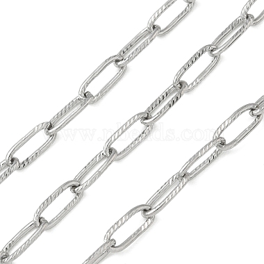 304 Stainless Steel Textured Cable Chains(CHS-G050-07P)-1