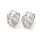 Platinum Plated Brass Cuff Earrings with Rhinestone for Women(EJEW-D065-07P-03)-1