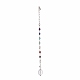 Natural & Synthetic Gemstone Chakra Pointed Dowsing Pendulums(PALLOY-JF02089)-1