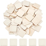 Wood Cabochons, Square, BurlyWood, 40x40x2.5mm, 100pcs/bag(WOOD-NB0002-74D)