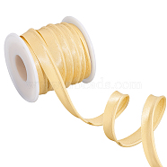 Polyester Ribbon, Piping Strips for Clothing, Home Textile Decoration, Light Khaki, 1/2 inch(12mm), about 10.94 Yards(10m)/Roll(SRIB-FG0001-06)