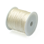 Nylon Thread Cord, DIY Material for Jewelry Making, Creamy White, 0.8mm, about 38.27 yards(35m)/roll(NS018-15)