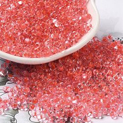 Glass Seed Beads, Peanut, Tomato, 3.5~4x2~2.5x2~2.3mm, Hole: 0.8mm, about 8000pcs/pound(SEED-K009-08B-05)