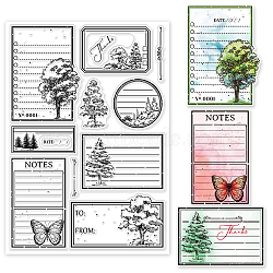 PVC Stamps, for DIY Scrapbooking, Photo Album Decorative, Cards Making, Stamp Sheets, Film Frame, Tree, 21x14.8x0.3cm(DIY-WH0371-0137)