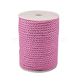 Twisted Nylon Thread, Pearl Pink, 5mm, about 18~19yards/roll(16.4m~17.3m/roll)(NWIR-A001-01)