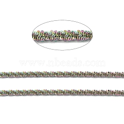 304 Stainless Steel Cauliflower Chains, with Spool, Soldered, Rainbow Color, 2.4mm, about 5m/roll(STAS-P290-01MC)