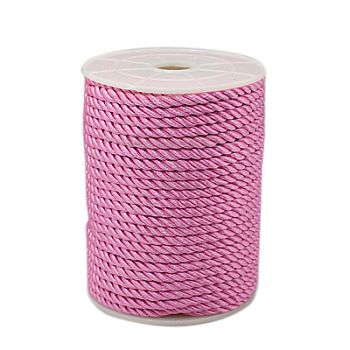 Twisted Nylon Thread, Pearl Pink, 5mm, about 18~19yards/roll(16.4m~17.3m/roll)