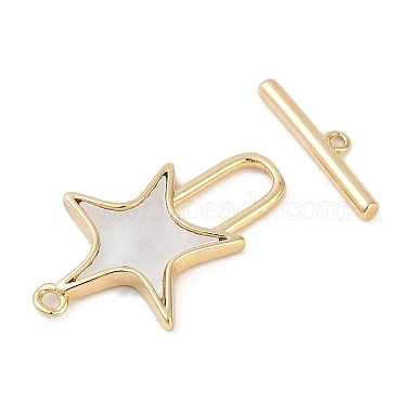 Brass Shell Toggle Clasps(KK-K391-02G)-3