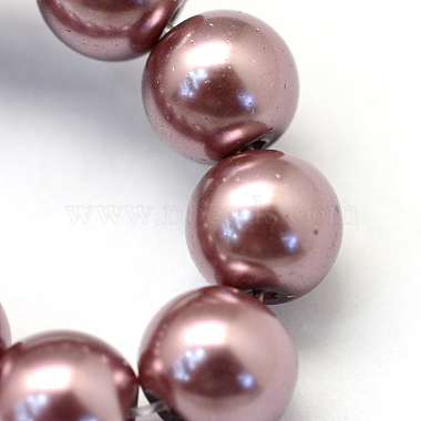 Baking Painted Pearlized Glass Pearl Round Bead Strands(X-HY-Q330-8mm-58)-3