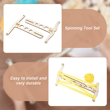 Wooden Tool for Spinning & Winding Yarn(TOOL-WH0155-49)-4