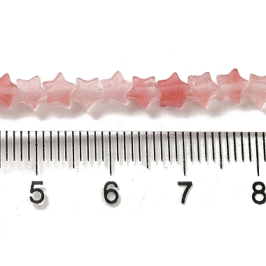 perles de verre de quartz cerise brins(G-G085-B08-01)-4