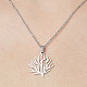 201 Stainless Steel Tree Pendant Necklace(NJEW-OY001-67)-1