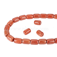 1 Strand Natural Red Jasper Beads Strands, Oval, 15~16x12mm, Hole: 1mm, about 24pcs/strand, 14.57''(37cm)(G-AR0004-96)