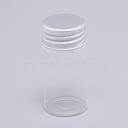 Round Glass Storage Containers for Cosmetic, Candles, Candies, with Aluminium Screw Top Lid, Clear, 1-1/8x1-3/4 inch(3x6~6.15cm), Capacity: 25ml(0.84 fl. oz)(GLAA-WH0025-13D)