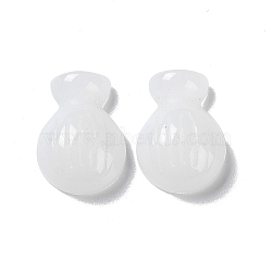 Glass Cabochons, Vase, White, 18x13x6.5mm(GLAA-B015-09)