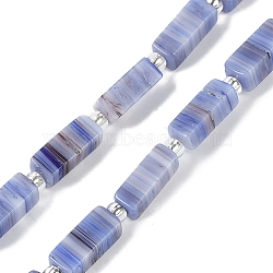 Handmade Lampwork Beads Strands, Rectangle with seed Beads, Thistle, 10~11x4.5x4mm, Hole: 0.8mm, about 32~33pcs/strand, 15.94''(40.5cm)(LAMP-Q037-01B-07)