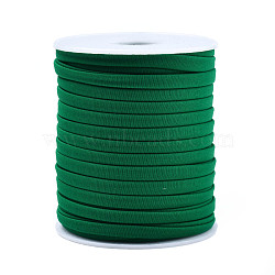 Soft Nylon Braided Cord, Elastic Piping Cord Trim, Sea Green, 5x3mm, about 21.87 yards(20m)/roll(NWIR-R003-23)