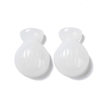 Glass Cabochons, Vase, White, 18x13x6.5mm