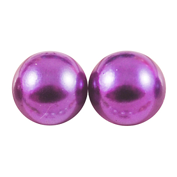 ABS Plastic Imitation Pearl Cabochons, Half Round, Medium Orchid, 12x6mm