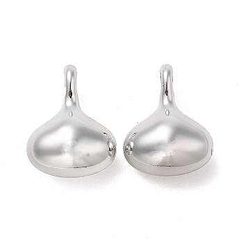 CCB Plastic Pendants, Teardrop, Platinum, 26x20.5x14mm, Hole: 5x4mm