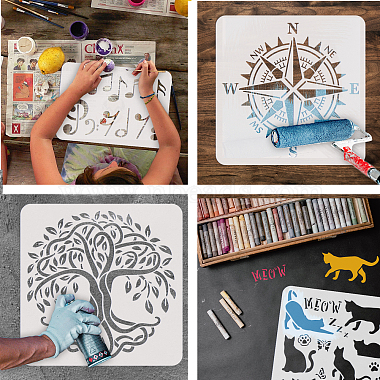 PET Hollow Out Drawing Painting Stencils(DIY-WH0391-0213)-4