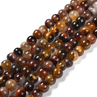 Natural Yellow Tiger Eye Beads Strands(G-H238-6mm)-4