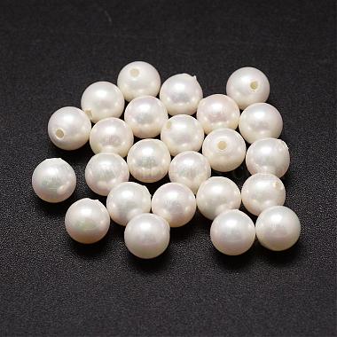 9mm White Round Shell Pearl Beads