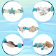 Anattasoul 10 pcs 10 style synthétique turquoise et coquillage naturel et graine bracelet et bracelet de cheville en perles tressées(AJEW-AN0007-10)-6