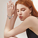 2Pcs 2 Styles Bee & Heart Rose Rhinestone Charm Bracelets Set with Enamel(BJEW-AB00006)-7