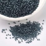 MIYUKI Delica Beads, Cylinder, Japanese Seed Beads, 11/0, (DB0387) Matte Transparent Montana Luster, 1.3x1.6mm, Hole: 0.8mm, about 2000pcs/10g(X-SEED-J020-DB0387)