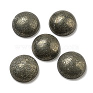 Natural Pyrite Cabochons, Flat Round, 20~21.5x6~8mm(G-C115-02A-41)