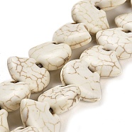 Synthetic Howlite Beads Strands, Animal, 13x18x7mm, Hole: 1.2mm, about 30pcs/strand, 14.76 inch(37.5cm)(G-C101-B02-01)