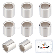 Beebeecraft 50Pcs 925 Sterling Silver Spacer Beads, Tube, Silver, 2x2mm, Hole: 1mm(STER-BBC0001-32)
