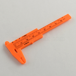 Plastic Vernier Caliper, Orange Red, 10.5x4.4x0.5cm(TOOL-R084)