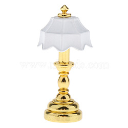 Miniature Alloy Table Lamp Ornaments, Micro Landscape Home Dollhouse Accessories, Pretending Prop Decorations, Golden, 40mm(PW-WG42621-01)