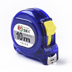 Self-Locking Iron Tape Measures, Measure Tool, with Plastic, Blue, 10m(32feet), 86x90x45mm(TOOL-S010-11C)