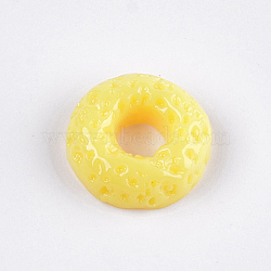 Resin Decoden Cabochons, Donut, Imitation Food, Yellow, 16x5.5mm(CRES-T010-39B)