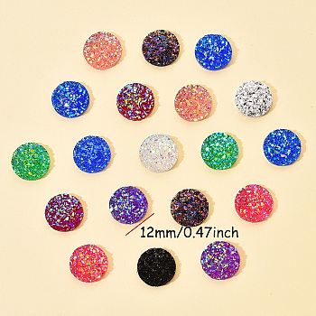 40Pcs 8 Colors Resin Cabochons, Bear, Mixed Color, 17x12x7mm, 5pcs/color