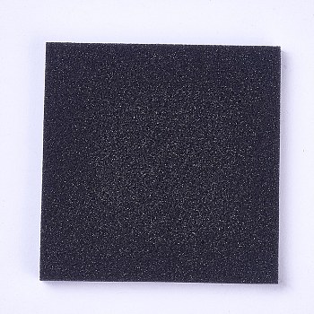 Sponge Pad, for Glass Cabochons Display, Black, 68~70x68~70x5mm