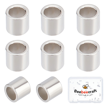 Beebeecraft 50Pcs 925 Sterling Silver Spacer Beads, Tube, Silver, 2x2mm, Hole: 1mm