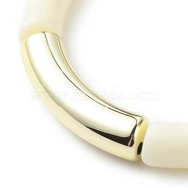 Acrylic Curved Tube Beaded Stretch Bracelet for Women(BJEW-JB08439-03)-4