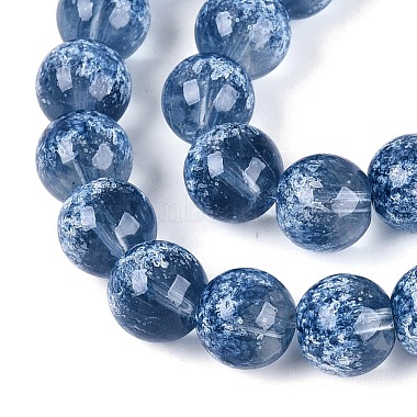 Transparent Half Spray Painted Glass Beads Strands(GLAA-Q110-02A-04)-3