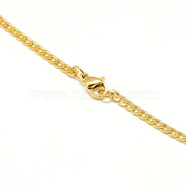 304 Stainless Steel Curb Chain/Twisted Chain Necklace Making(X-STAS-A028-N108G)-3