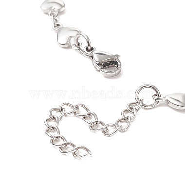 Non-Tarnish 304 Stainless Steel Heart Chain Necklace for Women(NJEW-TA00061)-6