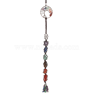 Natural Mixed Gemstone Pendant(HJEW-WH0021-18)-6